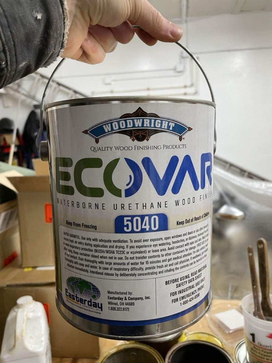A can of waterborne urethane wood finish
